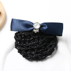 Kẹp tóc lưới bướm nơ thanh lịch cho nữ tiếp viên hàng không và dịch vụ khách sạn