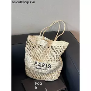 Influencer Bán Chạy Túi Rơm Dệt Nữ 2026 Phong Cách Mới Du Lịch Phong Cách Kỳ Nghỉ Túi Đi Biển Dung Tích Lớn Túi Tote Đeo Vai