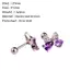 Bông Tai Zircon Tím Cho Nữ - Phụ Kiện Thời Trang Hàng Ngày