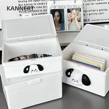 Hộp Bảo Quản KANNERT, Hộp Đựng Hình Lật Chống Bụi, Hộp Đựng Nhựa Trắng Hộp Đựng Trang Sức Son Môi