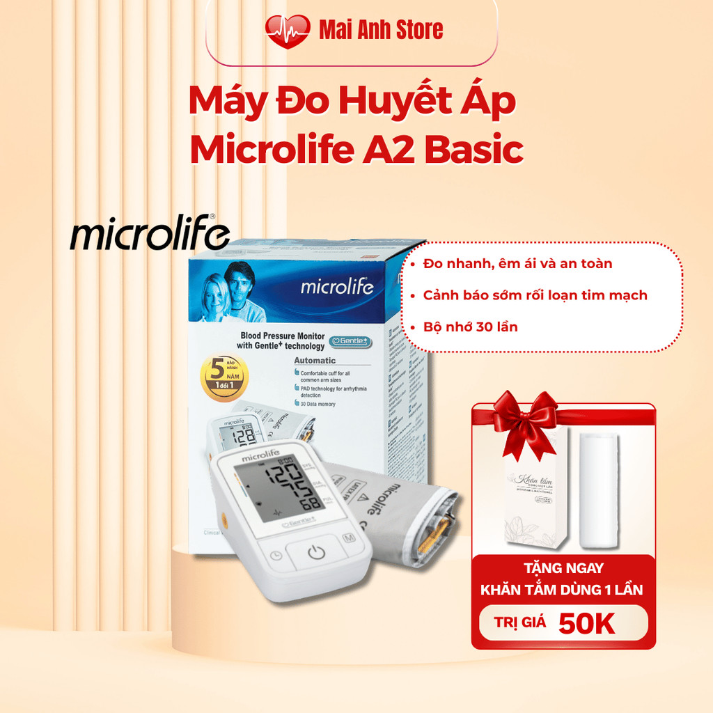 Máy Đo Huyết Áp Bắp Tay MICROLIFE BP A2 BASIC Dễ Sử Dụng Bảo Hành 5 Năm ...