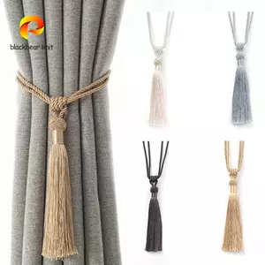 blackbear limit Dây buộc rèm tua rua giới hạn BLACKBEAR, Dây Satin đơn giản treo rèm dây đeo bóng, thanh lịch thủ công cổ điển bện trang trí nội thất
