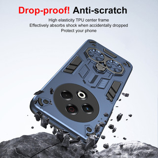 Dành cho Tecno Spark 30 4G Ốp điện thoại cứng Armor với giá đỡ vòng đôi cạnh mềm Vỏ mỏng chống sốc