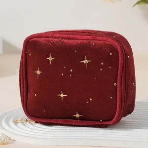 Treeling Star Túi Trang Điểm Có Túi Trang Điểm Hộp Đựng Mỹ Phẩm Nhỏ Cho Phụ Kiện Du Lịch Nhung Túi Vệ Sinh Mỹ Phẩm B