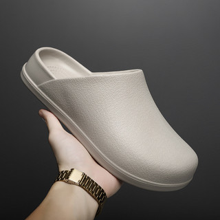 Dép Đầu Bếp Nam Baotou Cặp Đôi Nhà Chống Trơn Trượt Y Tá Bác Sĩ Đế Nhẹ Dép Size Lớn 12.23
