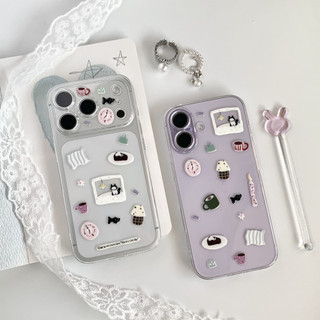 [JLK] Creative Diy Sticker Vỏ điện thoại trong suốt cho iPhone 17 Air 16 15 Plus 14 Pro Max 13 12 11 Clear Slim PC Vỏ chống sốc