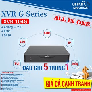 Đầu ghi hình 5 trong 1 Uniarch XVR-104G - [Chính hãng] [Siêu Sale]