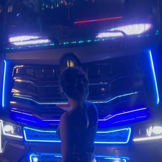 Dải LED trang trí xe ô tô dài 1m5, 2m hình Con Mắt có điều khiển nhiều chế độ điện chung