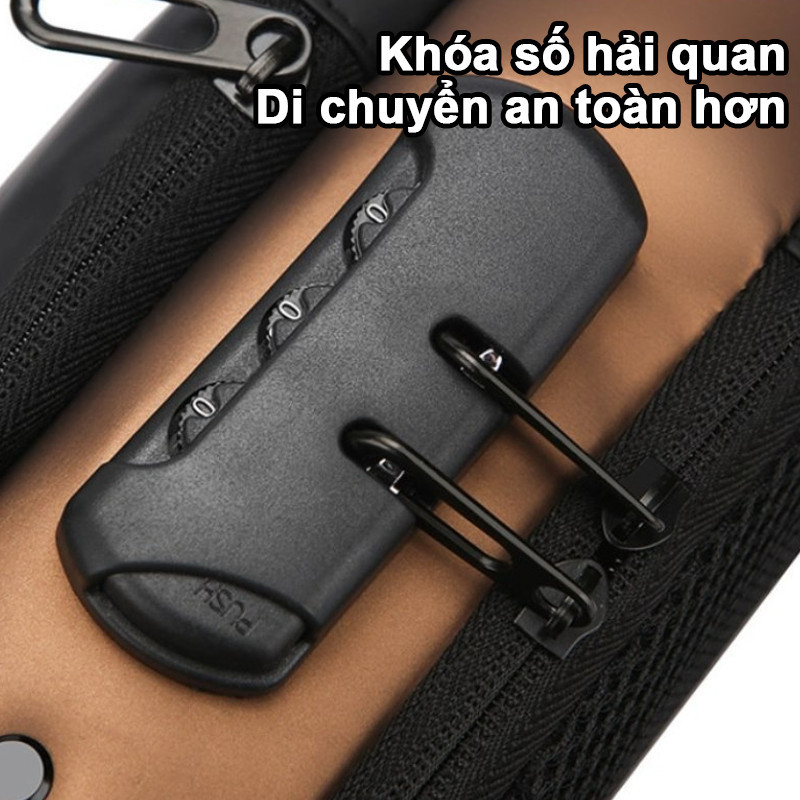 Túi Messenger Nam Cao Cấp Chống Nước - Nhiều Ngăn (iPad/Điện Thoại/Phụ Kiện), Khóa Chống Trộm, Vải Oxford Bền Bỉ