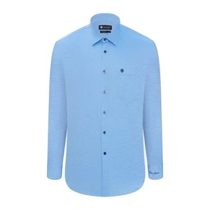 Áo sơ mi tay dài vạt tròn SAN SCIARO vải Cotton form REGULAR SS00000055