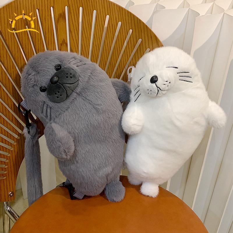 [Wi] Đáng Yêu Cói Sang Trọng Túi Xách Di Động Thu Đông Mới Dễ Thương Cói Túi Xách Nữ Mềm Mại Nữ Bé Gái Túi VN