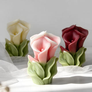 Mịn Calla Lily Khuôn Silicon Nhựa Bền Khuôn Đúc Sống Động Như Thật Chất Lượng Cao Cho Sô Cô La Trang Trí Xà Phòng Làm Thạch Cao Thủ Công