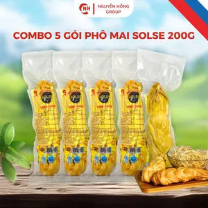 Combo 5 phô mai dây 200g xé sợi hun khói vị mặn Solse Nga snack food ăn vặt cheese