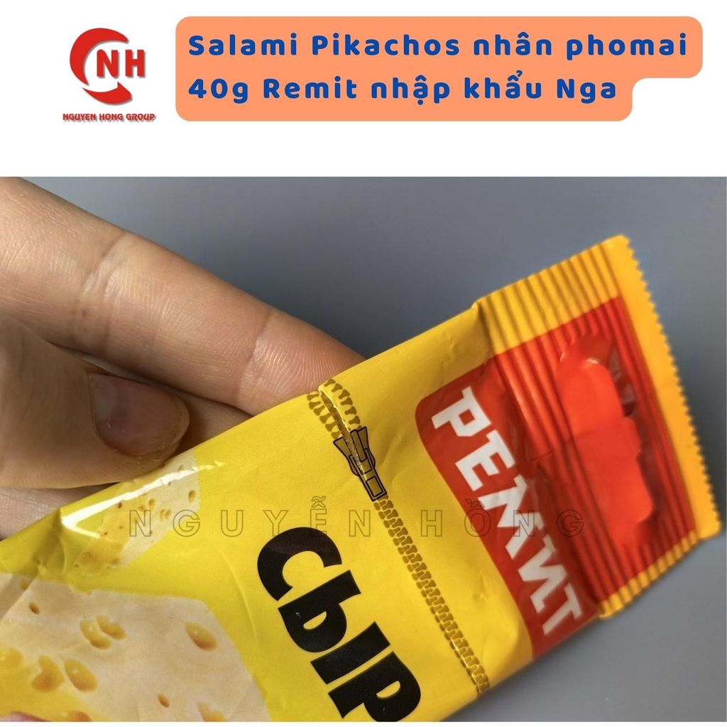 Salami xúc xích hun khói nhân phô mai 40g Remit Nga Food Thức Ăn