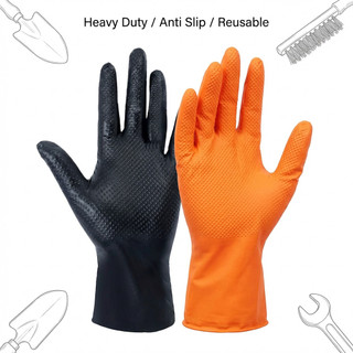 1 Cặp Găng Tay Làm Việc Cao Su Hạng Nặng Có Thể Tái Sử Dụng Chống Trơn Trượt Cực Dày Vệ Sinh Công Nghiệp Sân Vườn Cơ Khí Xưởng Găng Tay Hộ Gia Đình