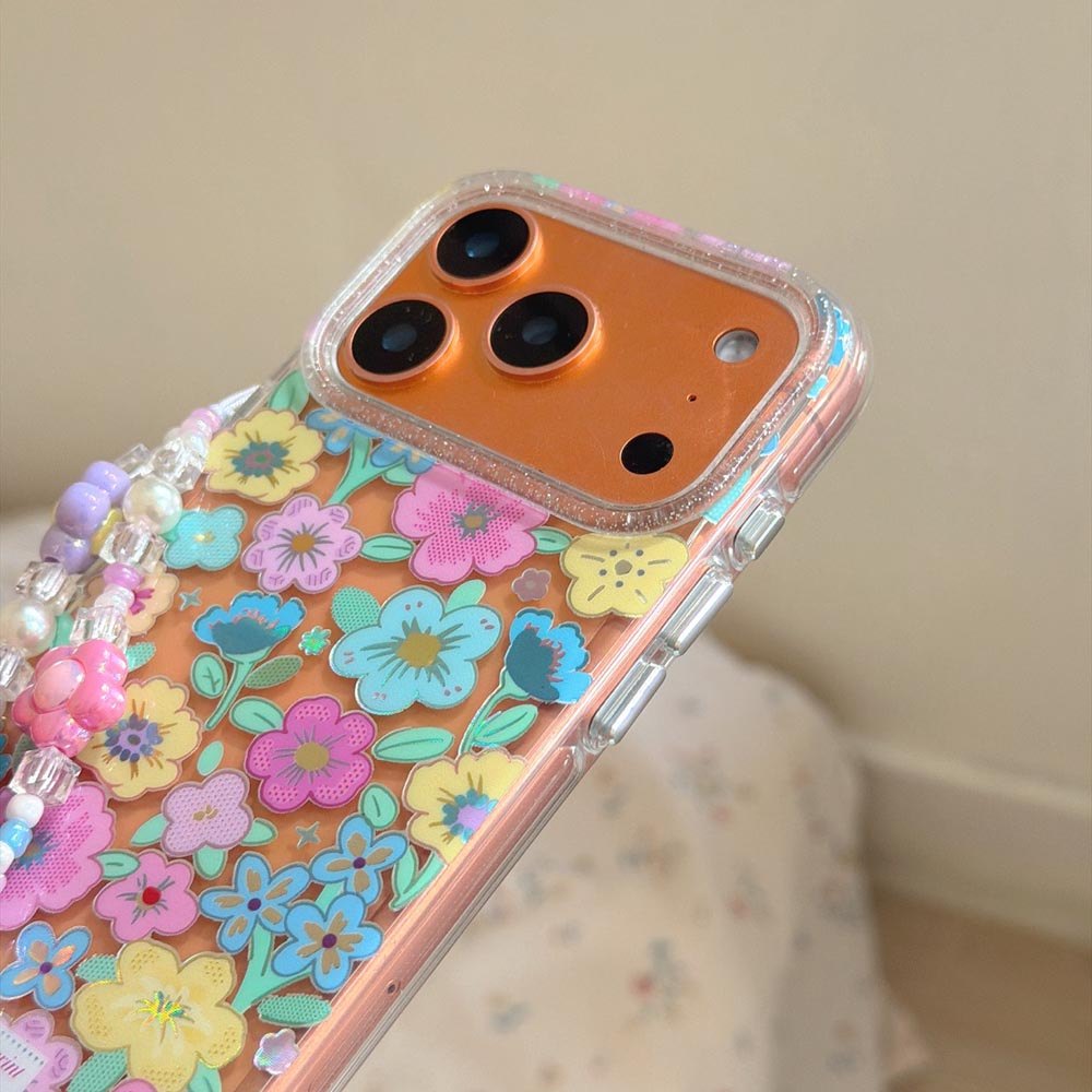 Vỏ cứng trong suốt Tương thích với iPhone 13 14 14Pro 14ProMax 15 15Pro 15ProMax 16 16Pro 16ProMax 17 17Pro 17ProMax Ốp họa tiết mùa xuân hoa đầy màu sắc