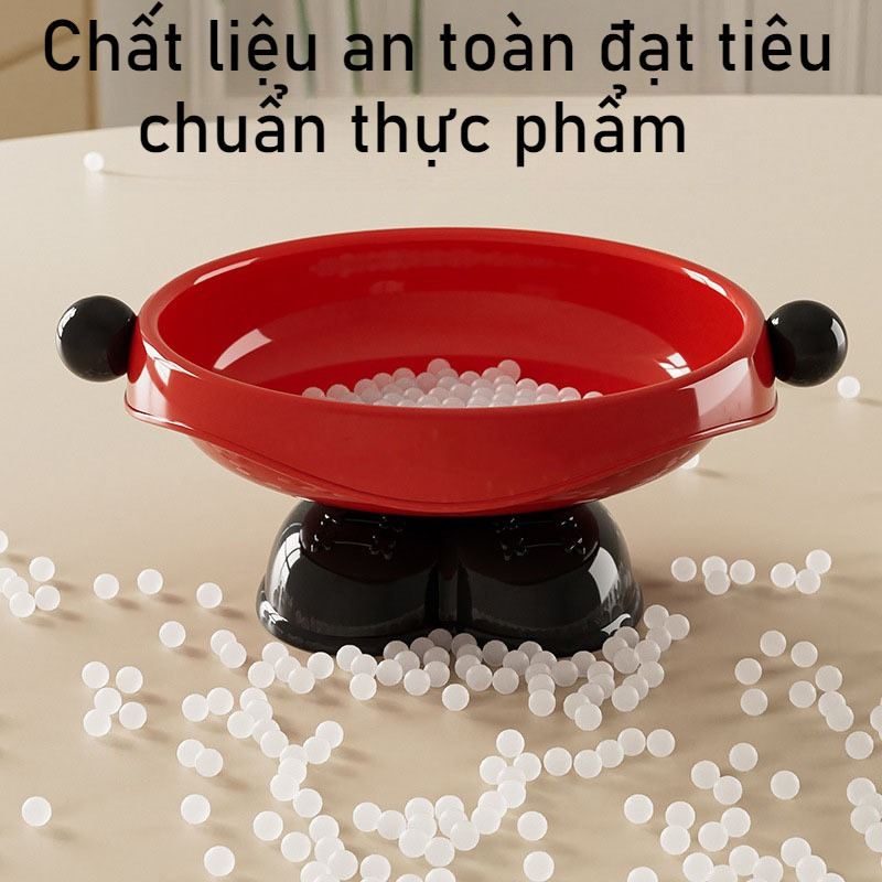 Khay đựng Trái Cây, Bánh Kẹo Cute, Có Khay Thoát Nước Thông Minh, Nhựa PP Cao Cấp, Thiết Kế Có Thể Tháo Rời