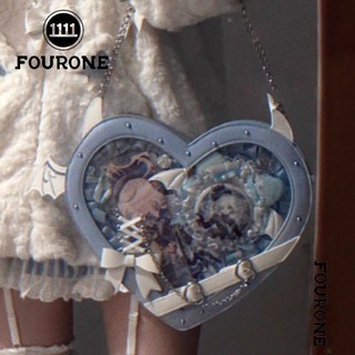Four ONE Love Little Devil Pain Bag Túi đeo vai một vai y2k Yabi Dark Gothic Triển lãm truyện tranh hai chiều FOUR ONE Love Little Devil Pain Bag Túi đeo vai một vai Y2k Yabi Dark Gothic Truyện tranh hai chiều