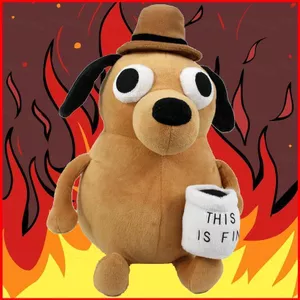 BH2 Đây Là Fine Dog Sang Trọng Đồ Chơi Búp Bê Nhồi Bông Cà Phê Chó Sang Trọng Búp Bê Đồ Chơi Cho Trẻ Em Bé Quà Tặng Sinh Nhật Trang Trí Nhà Cửa