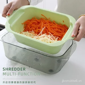 Giỏ Thoát Nước Máy Cắt Rau Củ Dụng Cụ Xay Đa Năng Nhà Bếp Máy Thái Rau Giỏ Thoát Nước Cắt Rau FO60