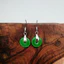 Bông tai khóa an toàn Ice Emerald Green Bông tai ngọc bích thời trang