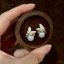 Bông tai nữ phong cách Hàn Quốc với đá zircon, thiết kế tinh tế.