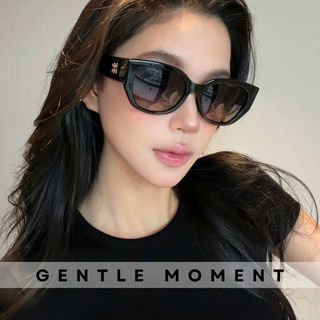 Kính râm chống tia UV GENTLE MOMENT kính mắt mèo gọng vuông chống nắng thời trang nam nữ phong cách GMT398
