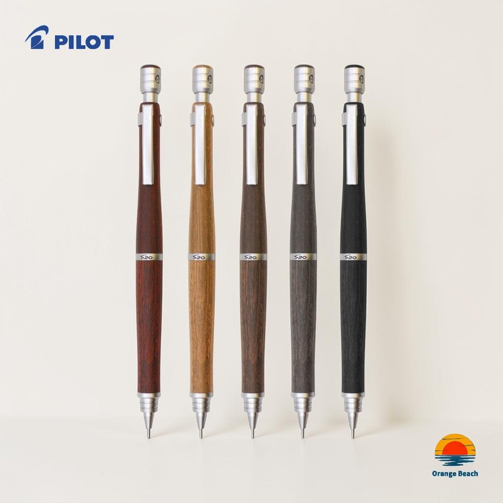PILOT S20 But Chi Bam HPS-2SK/Than Go Boi Nhua/Trong Tam Thap/0.3 0.5mm/10 Mau/Nhat Ban