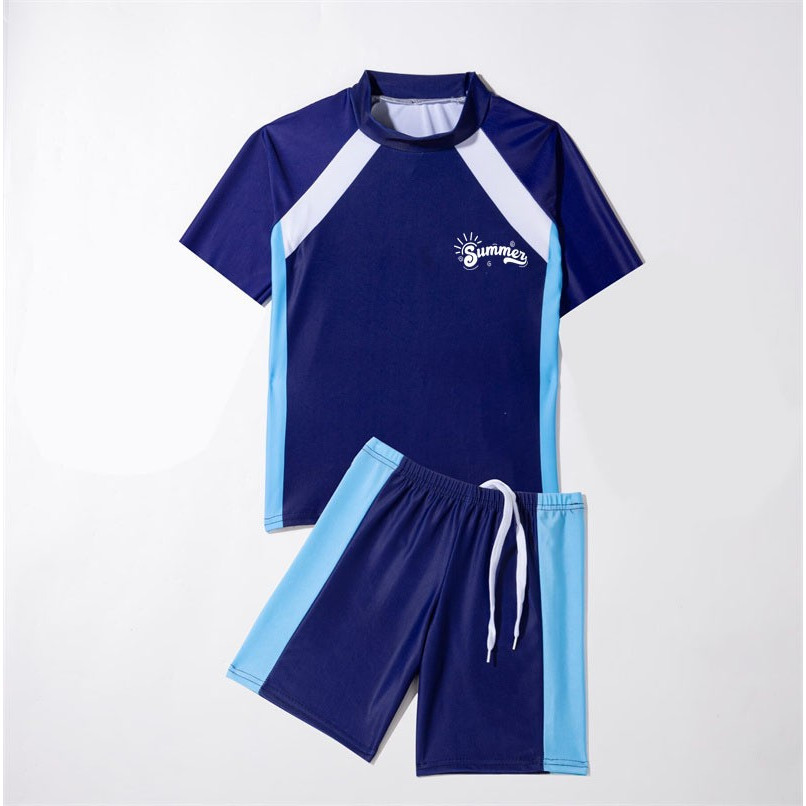Đồ bơi trẻ em Unisex, Áo ngắn tay + Quần Short, Đồ bơi hoạt hình khô nhanh cho bé trai bé gái Lướt sóng