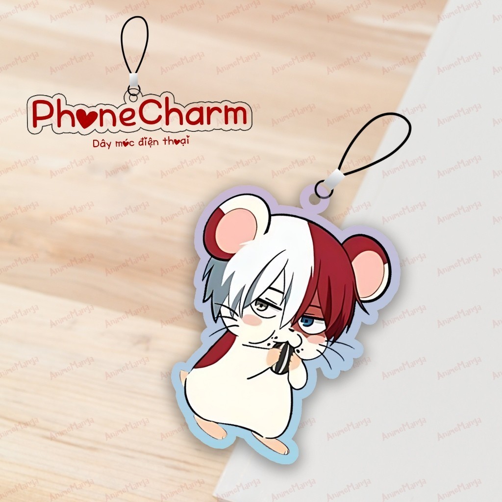 Móc Treo Điện Thoại Nền Màu My Hero Academia Midoriya Bakugo All Might Todoroki Phonecharm Chibi 3cm  Animemanga
