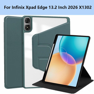 Ốp Lưng Cứng Acrylic Cho Infinix Xpad Edge 13.2 inch 2026 X1302 Xoay Acrylic Chống Uốn Vỏ Bảo Vệ Có Khe Cắm Bút