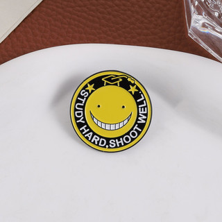 Ba lô và quần áo sáng tạo từ anime Koro Sensei - Huy hiệu men ám sát mặt cười