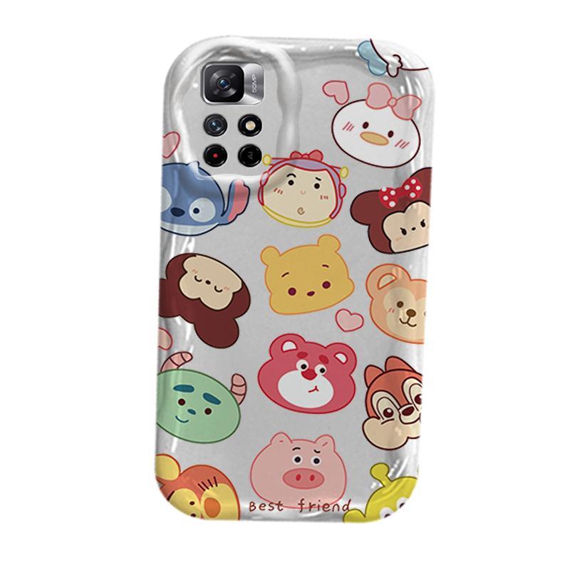 Vỏ silicon hoạt hình cho Redmi Note 11 11S 12 Pro 4G 3D Phụ kiện TPU mềm Sanrio Lotso Vỏ điện thoại chống sốc