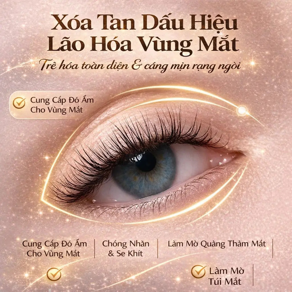 VN có bí mật về đôi mắt sáng khỏe mạnh! Giảm quầng thâm, túi mắt, nếp nhăn, nâng da săn chắc chỉ cần một miếng dán! --FB