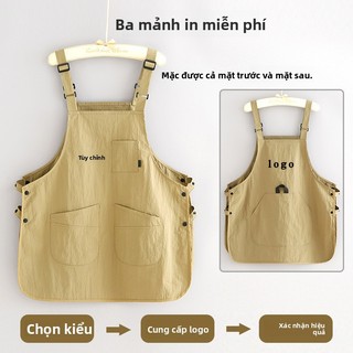 Phong Cách Mới Tạp Dề Chống Nước Hai Mặt Mặc Tạp Dề Nấu Ăn In Đơn Giản Phục Vụ Đặc Biệt Chống Bẩn Thoáng Khí