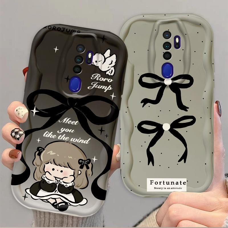 Thích Hợp Cho OPPO A9 2020 A5 2020 3D Cầm Tay Mềm TPU Hoạt Hình Dễ Thương Nơ Công Chúa Ốp Điện Thoại Chống Sốc