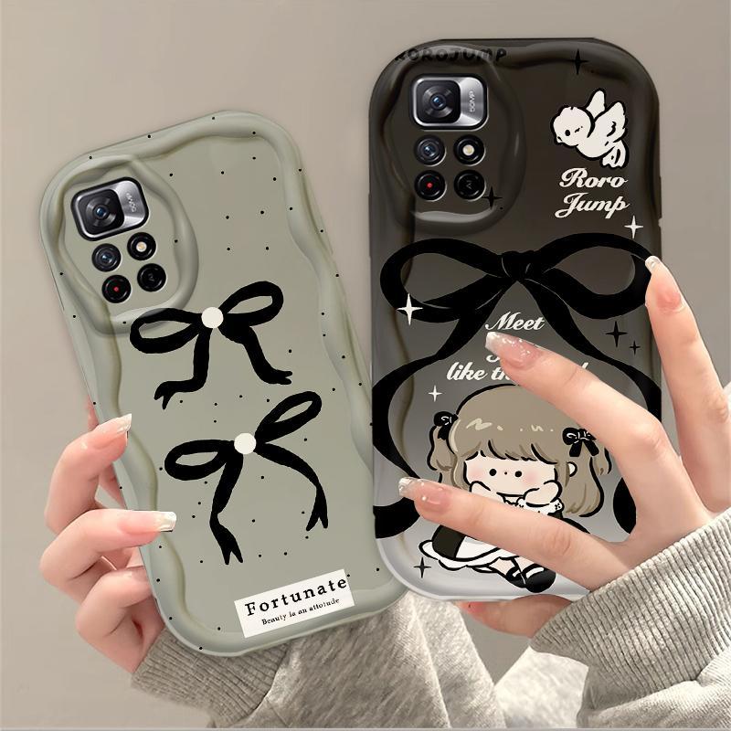 Thích Hợp Cho Redmi Note 11 11S 12 Pro 4G 3D Phụ Kiện TPU Mềm Hoạt Hình Dễ Thương Nơ Công Chúa Vỏ Điện Thoại Chống Sốc