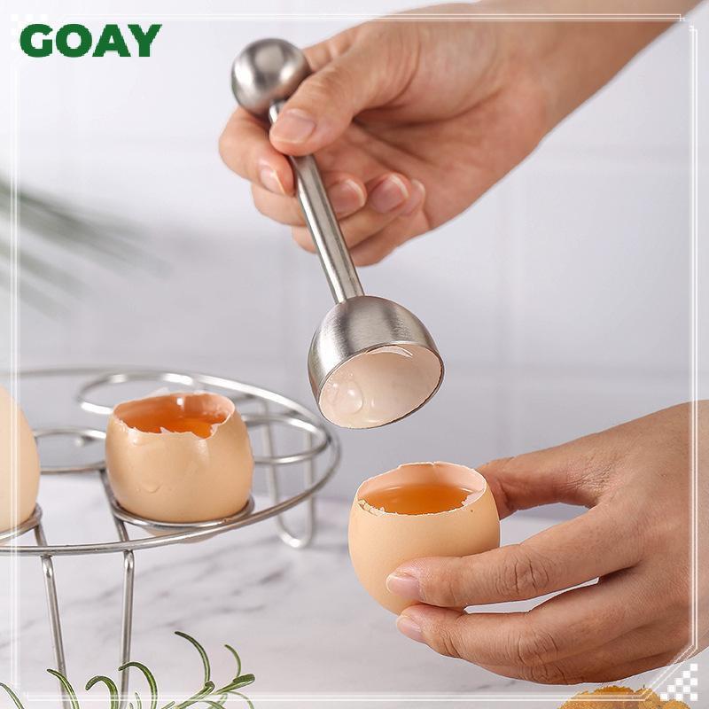 GOAY Máy cắt trứng bằng thép không gỉ Dụng cụ nhà bếp để loại bỏ vỏ trứng luộc cứng Dụng cụ mở vỏ trứng chính xác Tiện ích bữa sáng VN