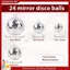 24 Chiếc Gương Disco Bóng Treo, Thủy Tinh Disco Bóng Trang Trí, Trang Trí Tiệc Disco, Trang Trí Tiệc Ngày Lễ Có Dây