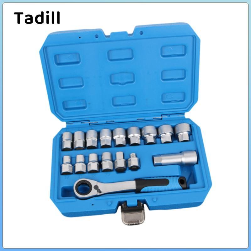 Bộ 17 ổ cắm tác động xuyên-bolt đa năng, cờ lê Ratchet, dụng cụ.