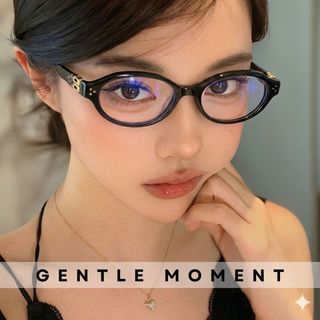 Mắt kính gọng oval nữ GENTLE MOMENT thời trang nam nữ gọng bầu dục chống ánh sáng xanh chống tia UV GMK268