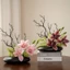 chậu cây cảnh bonsai giả phong cách trung hoa decor phòng khách tiểu cảnh rêu đá nghệ thuật cắm sẵn kèm chậu gốm cao cấp