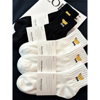 Tất giữa ống cotton nguyên chất, hút mồ hôi, khử mùi, phù hợp nam nữ và thể thao