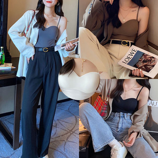 Áo lót nữ kiểu camisole quấn ngực, nâng ngực, xếp ly, gợi cảm, mỏng, không đường may