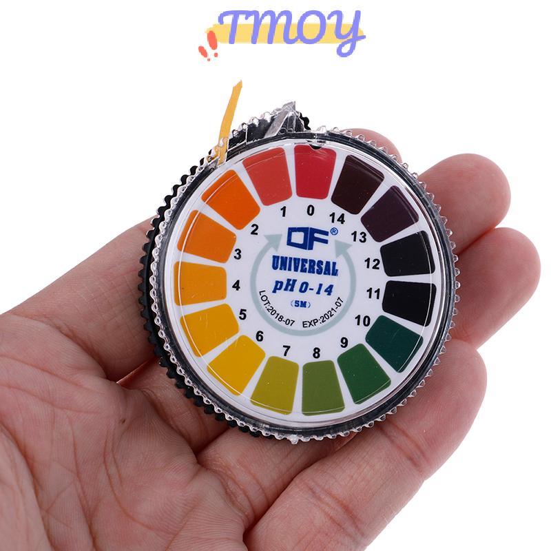 TMOY 1 Cuộn / 5m phòng thí nghiệm chỉ báo ph dải kiểm tra 0-14 giấy litmus axit kiềm TMOY