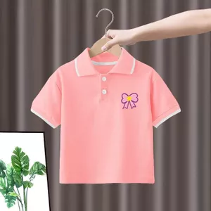 Áo Sơ Mi Polo Trẻ Em Tay Ngắn Hoạt Hình Ve Áo Sơ Mi Thường Ngày Mùa Hè Mặc Hàng Ngày Dễ Thương Trang Phục Top