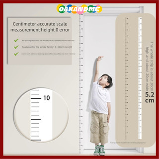 [Giao hàng từ Việt Nam] Nhãn dán đo chiều cao OAKANDME, Biểu đồ tăng trưởng trẻ em có thể tháo rời chiều cao 2M, Băng đo chiều cao chống nước trong suốt tự dính cho trẻ mới biết đi