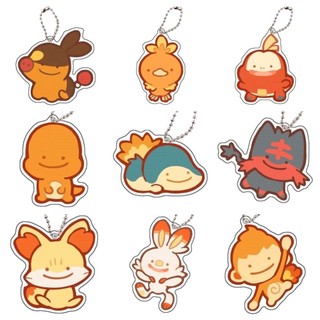 Pokemon Torchic Cyndaquil Charmander Keychain Anime Peripheral Cute Cartoon Backpack Key Pendant Kawaii