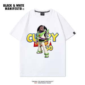 Áo Thun Nam Hình Buzz Lightyear từ Bộ Sưu Tập Warriors x Curry United, Cotton Nguyên Chất, Phong Cách Retro Trendy