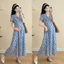 Váy bà bầu mùa hè Plus Size Váy dáng rộng thông thường